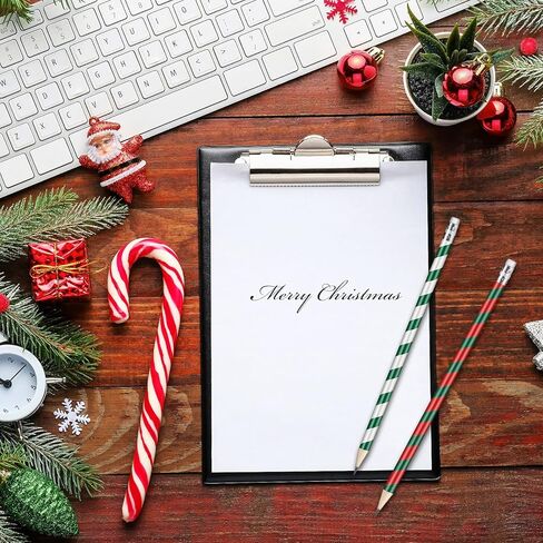 Marspark 50 Pieces Christmas Pencils Winter Pencils for Kids Operation Christmas Bulk Xmas Wood Pencils with Eraser Holiday Colored Pencils Assortment Supplies in Saudi Arabia