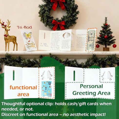 Funny Christmas cards with envelopes,18 PACK Gold Foil pop-up Christmas money holders for cash gift envelopes, 4 assorted design,box of money cards for cash gift holiday,bulk blank xmas card in Saudi Arabia