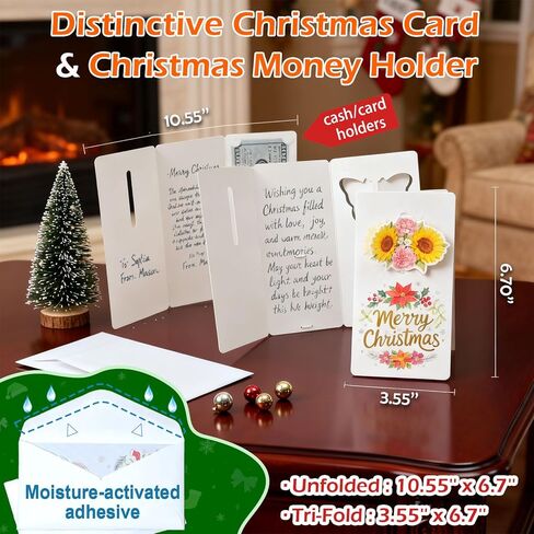 Funny Christmas cards with envelopes,18 PACK Gold Foil pop-up Christmas money holders for cash gift envelopes, 4 assorted design,box of money cards for cash gift holiday,bulk blank xmas card in Saudi Arabia