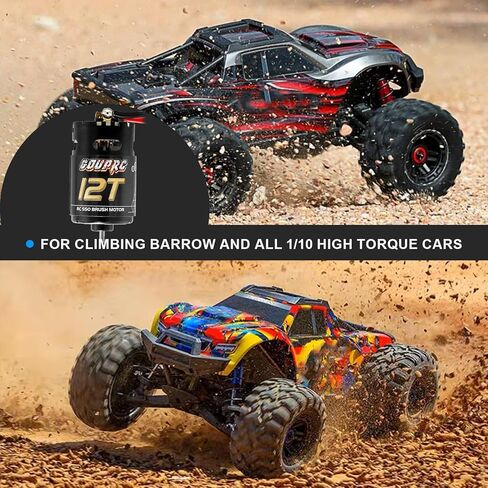 GOUPRC 550 12T Brushed Motor for Traxxas 1:10 RC Crawler Axial SCX10 TRX4 TRX6 AXI03007 HSP HPI Wltoys RC Car RC Boat in Saudi Arabia