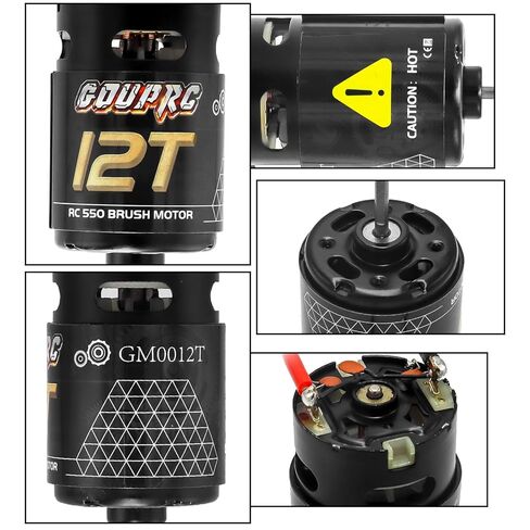 GOUPRC 550 12T Brushed Motor for Traxxas 1:10 RC Crawler Axial SCX10 TRX4 TRX6 AXI03007 HSP HPI Wltoys RC Car RC Boat in Saudi Arabia