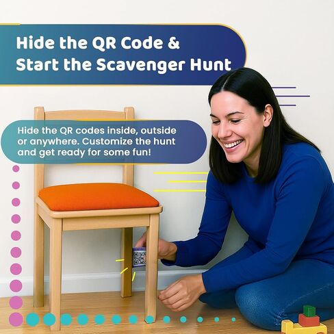 QR هنتر | حزمة ملصقات بلاط رمز الاستجابة السريعة | تتضمن 5 بلاطات للعبة البحث عن الكنز لجميع الأعمار | عمليات البحث عن الزبال المخصصة ومغامرة رمز الاستجابة السريعة | يتضمن تطبيق مجاني متوافق مع iOS وAndroid | صنع في الولايات المتحدة الأمريكية in Kuwait