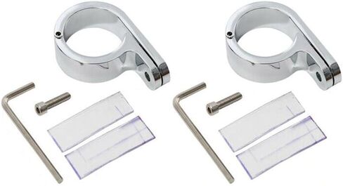 2pcs 1/4" 32mm Chrome Handlebar Mounts Clamp Clock Iron & Rubber Front for Bones for Dyna for Electra for Road for Road King for in Saudi Arabia