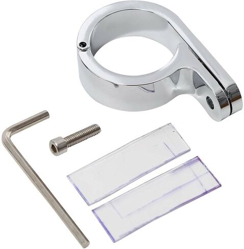 2pcs 1/4" 32mm Chrome Handlebar Mounts Clamp Clock Iron & Rubber Front for Bones for Dyna for Electra for Road for Road King for in Saudi Arabia