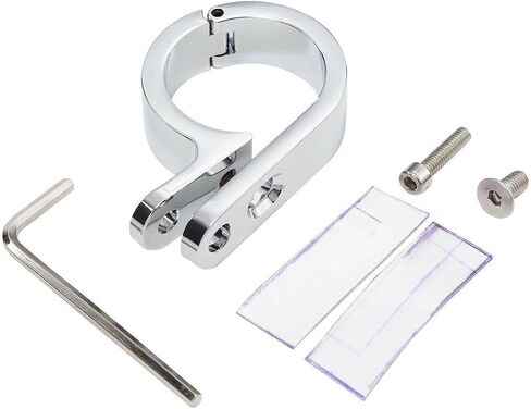 2pcs 1/4" 32mm Chrome Handlebar Mounts Clamp Clock Iron & Rubber Front for Bones for Dyna for Electra for Road for Road King for in Saudi Arabia