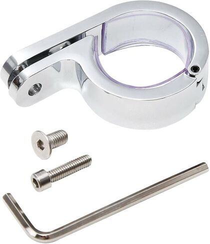 2pcs 1/4" 32mm Chrome Handlebar Mounts Clamp Clock Iron & Rubber Front for Bones for Dyna for Electra for Road for Road King for in Saudi Arabia