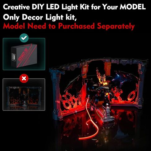 طقم إضاءة متوافق مع Lego 10367 Balrog Book Nook - لا يوجد نموذج فقط، ملحقات إضاءة LED متوافقة مع ديكور رف كتب Lego Inferno (الإصدار القياسي) in Saudi Arabia