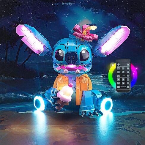 إضاءة LED متوافقة مع Lego 43249 Stitch، طقم إضاءة RC متوافق مع Lego 43249 Stitch، لمحبي Lilo and Stitch - الطراز غير متضمن in Saudi Arabia