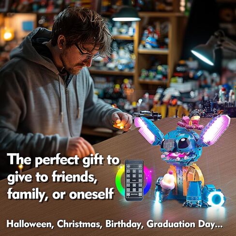 إضاءة LED متوافقة مع Lego 43249 Stitch، طقم إضاءة RC متوافق مع Lego 43249 Stitch، لمحبي Lilo and Stitch - الطراز غير متضمن in Saudi Arabia