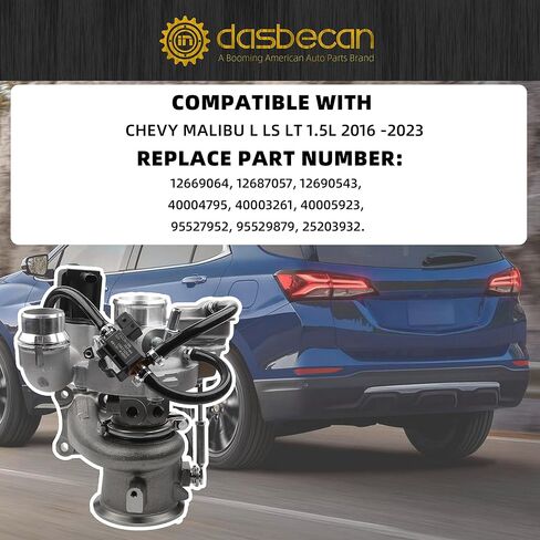 Dasbecan 12687057 Turbo Turbocharger Kit Compatible with Chevy Malibu 2016-2023 1.5L Engine Turbocharger Replace# 12669064 in Saudi Arabia