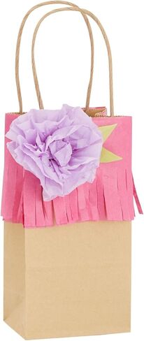 Juvale Brown Gift Bags with Handles - 100-Pack Small (3.5 x 2.4 x 7 in) - Durable 120 GSM Paper Construction - Bulk Party Favor Bags - Plain Design for DIY Decorating & Branding in Saudi Arabia