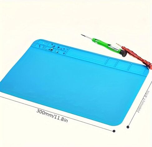 Silicone Soldering Mat, Silicone Dab Rig SolderingStation Blue Repair Work Solder Mat Heat ResistantPhone Solder Station for Electronics, ComputerCellphone Repair in Saudi Arabia