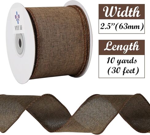 MEEDEE Red Burlap Ribbon Red Wired Ribbon for Wreaths 2.5 Inch X 10 Yards Wired Burlap Ribbon Patriotic Wreaths for Front Door Outside 4th of July Party Supplies Independence Day Decorative Ribbon in Kuwait