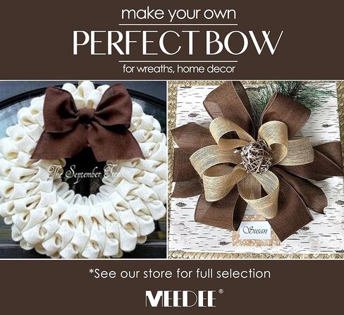 MEEDEE Red Burlap Ribbon Red Wired Ribbon for Wreaths 2.5 Inch X 10 Yards Wired Burlap Ribbon Patriotic Wreaths for Front Door Outside 4th of July Party Supplies Independence Day Decorative Ribbon in Kuwait