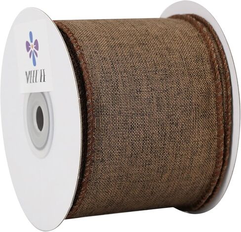 MEEDEE Red Burlap Ribbon Red Wired Ribbon for Wreaths 2.5 Inch X 10 Yards Wired Burlap Ribbon Patriotic Wreaths for Front Door Outside 4th of July Party Supplies Independence Day Decorative Ribbon in Kuwait