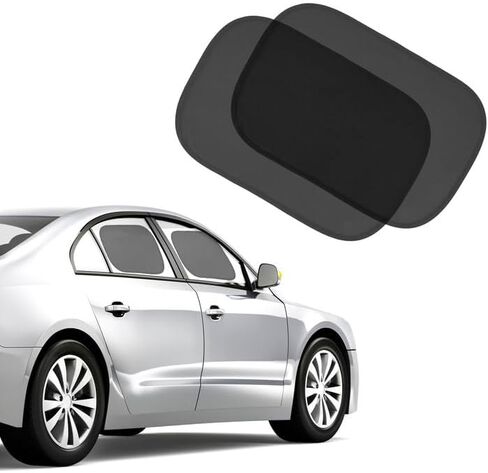 2 Pack Car Window Shades, 21"x14" Sun Shade Blocker Windshield Side Window Screens Covers for Camping Sleeping, UV-Rays Protection Self-Suction Privacy Mesh Universal Car Accessories in Saudi Arabia