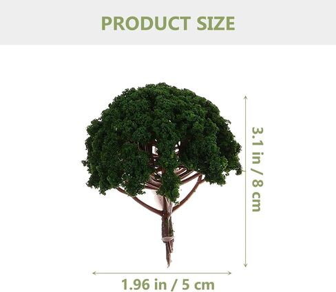 STOBOK 20pcs Mini Model Miniature Trees Train Railways Trees Mixed Train Scenery Architecture Fake Props for DIY Crafts Building Layouts Railroad Decor(Dark Green) in Saudi Arabia