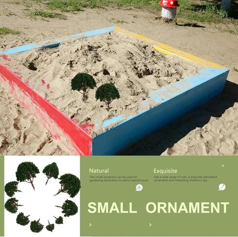 STOBOK 20pcs Mini Model Miniature Trees Train Railways Trees Mixed Train Scenery Architecture Fake Props for DIY Crafts Building Layouts Railroad Decor(Dark Green) in Saudi Arabia