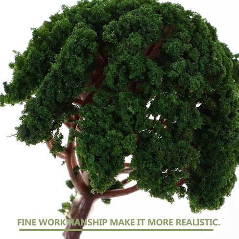 STOBOK 20pcs Mini Model Miniature Trees Train Railways Trees Mixed Train Scenery Architecture Fake Props for DIY Crafts Building Layouts Railroad Decor(Dark Green) in Saudi Arabia