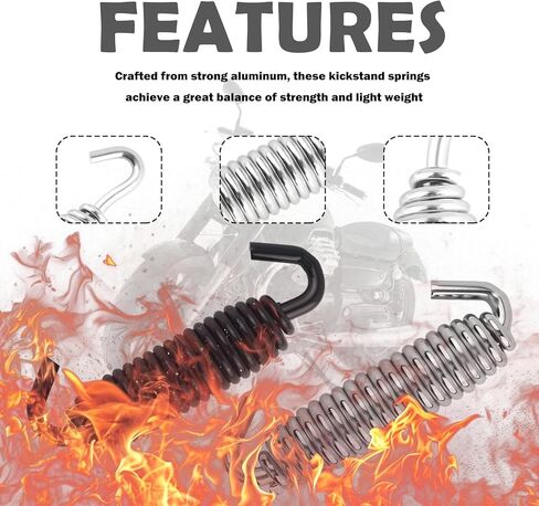 2PCS Compatible with Harley Kickstands Spring OEM#50005-85A,Aluminum Dirtbike Kickstand for Secure Parking Support,Motorcycle Kickstand Spring of Motorcycle Accessories in Saudi Arabia