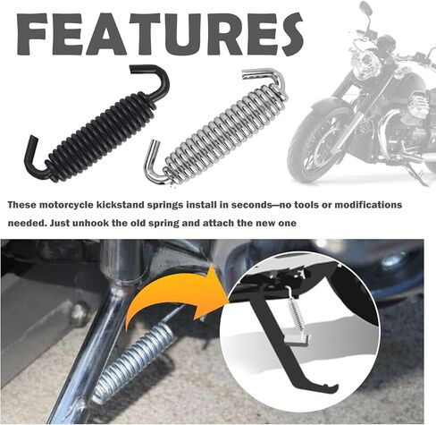 2PCS Compatible with Harley Kickstands Spring OEM#50005-85A,Aluminum Dirtbike Kickstand for Secure Parking Support,Motorcycle Kickstand Spring of Motorcycle Accessories in Saudi Arabia
