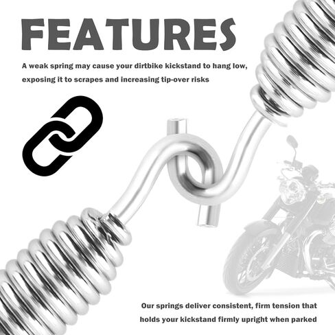 2PCS Compatible with Harley Kickstands Spring OEM#50005-85A,Aluminum Dirtbike Kickstand for Secure Parking Support,Motorcycle Kickstand Spring of Motorcycle Accessories in Saudi Arabia