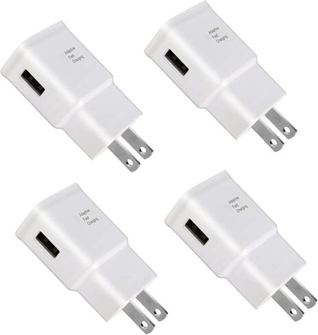 Adaptive Fast Charging Block USB Wall Charger Plug Travel Adapter Android Phone Charger for Samsung Galaxy S23/S22/S22 Ultra/S21/S20/S10/S9/S8/S7/S6 Edge/Note 10 9 8 Quick Charger,Cell Phone Charger in Saudi Arabia