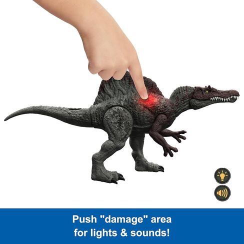 Jurassic World Epic Attack Slash Attackin" Spinosaurus Dinosaur Action Figure Toy, Multiple Features in Saudi Arabia