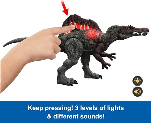 Jurassic World Epic Attack Slash Attackin" Spinosaurus Dinosaur Action Figure Toy, Multiple Features in Saudi Arabia