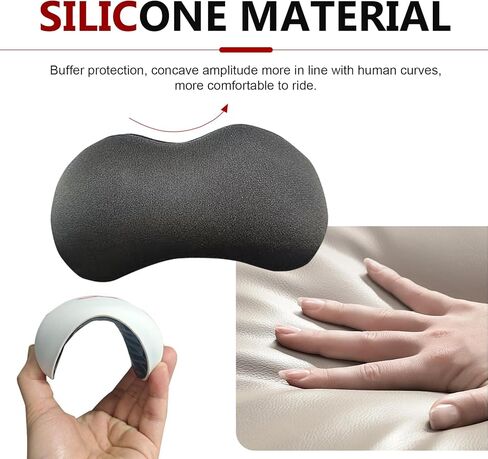 Motorcycle Crotch Buffer Pad, 5.51" x 2.76" Anti-Collision Oil Tank Protective Pad, Silicone Groin Cushion Protector, Universal for Most Motorcycles (Black) in Saudi Arabia