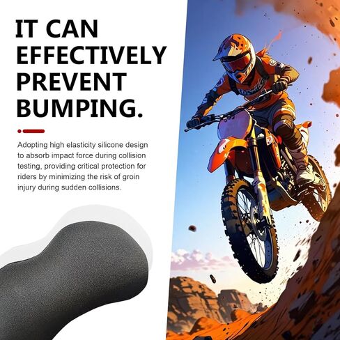 Motorcycle Crotch Buffer Pad, 5.51" x 2.76" Anti-Collision Oil Tank Protective Pad, Silicone Groin Cushion Protector, Universal for Most Motorcycles (Black) in Saudi Arabia