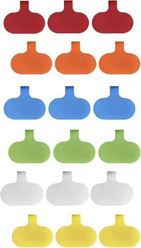 18-Pack MultiColor Write-On Cable Labels, Electronic Identification Tags for Cord Management, Wire Tags, Stickers, Square in Saudi Arabia