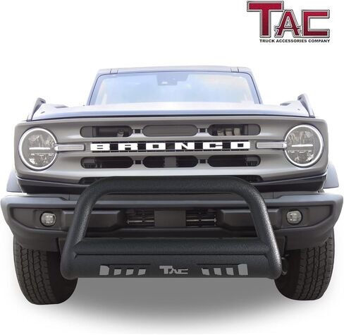 TAC Bull Bar 3" Texture Black Fit 2021-2025 Ford Bronco SUV Front Bumper Grille Guard Brush Guard Off Road Accessories in Saudi Arabia