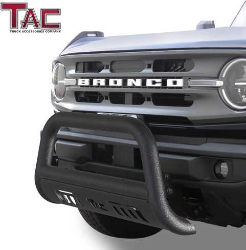 TAC Bull Bar 3" Texture Black Fit 2021-2025 Ford Bronco SUV Front Bumper Grille Guard Brush Guard Off Road Accessories in Saudi Arabia