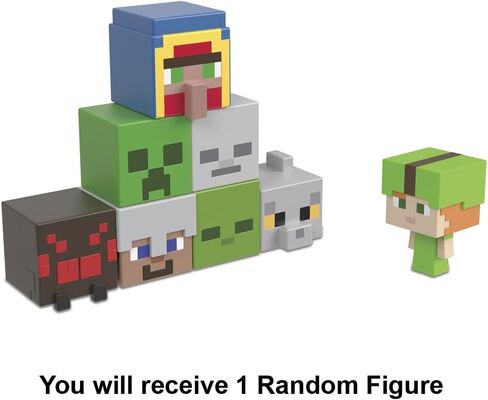 Inspired by Minecraft Mob Head Minis 15 Years Anniversary Edition Collectible Mini-Figure Mystery Blind Box - 8 Assorted Styles - 1 Random Box per Order in Saudi Arabia