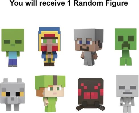 Inspired by Minecraft Mob Head Minis 15 Years Anniversary Edition Collectible Mini-Figure Mystery Blind Box - 8 Assorted Styles - 1 Random Box per Order in Saudi Arabia