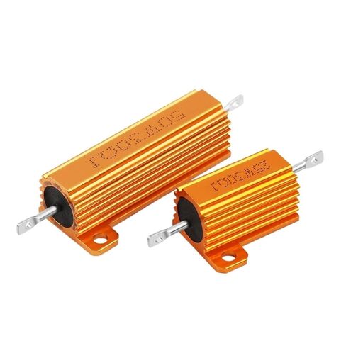 2 قطعة 25 واط 50 واط 100 واط الألومنيوم الطاقة معدن قذيفة Wirewound المقاوم RX24 0.01R 0.02R 0.03R 0.05R أوم الذهب المقاومات (25 واط 0.02R) in Saudi Arabia