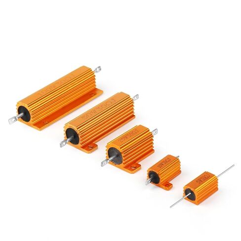 2 قطعة 25 واط 50 واط 100 واط الألومنيوم الطاقة معدن قذيفة Wirewound المقاوم RX24 0.01R 0.02R 0.03R 0.05R أوم الذهب المقاومات (25 واط 0.02R) in Saudi Arabia
