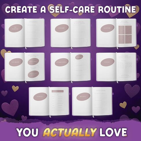 Planners with Purpose Self-Care Planner - Daily Wellness Journal with Guided Prompts, Gratitude, and Reflection - Mental Health Journal for Mindfulness, Positivity & Goal Setting Notebook for Women & Men A5 (Purple) in Saudi Arabia