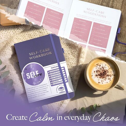 Planners with Purpose Self-Care Planner - Daily Wellness Journal with Guided Prompts, Gratitude, and Reflection - Mental Health Journal for Mindfulness, Positivity & Goal Setting Notebook for Women & Men A5 (Purple) in Saudi Arabia