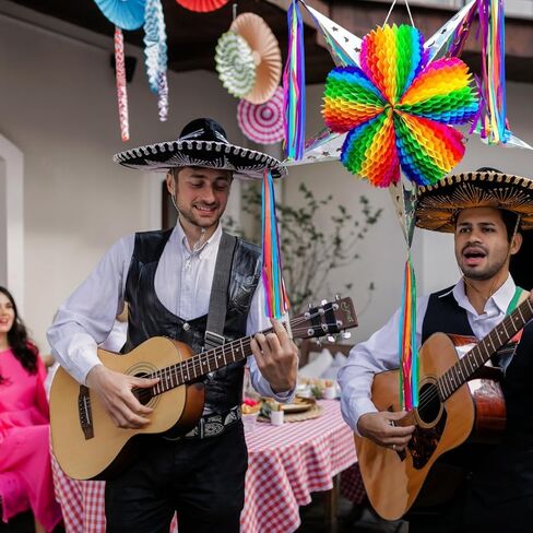 Large 32'' Cinco de Mayo Star Pinata – Foldable Mexican Piñata Kit with Blindfold, Candy Bags & Hanging Rope – 5 de Mayo Decorations – Birthday Party Pinata XL – Handmade in Mexico (Arcoiris) in Kuwait