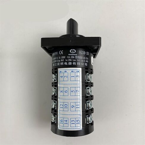 Rotary Switch HZ5B-20/4 Electric Three-Position 16-Terminal cam Universal Transfer Switch 20A 4 Poles in Saudi Arabia