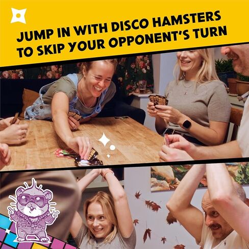 Ninja Hamster Apocalypse Disco: لعبة البطاقات المليئة بالإثارة والتي تجعل الجميع ينفجرون بالضحك. متعة فرحان للأطفال والمراهقين والكبار. (نينجا هامستر نهاية العالم ديسكو) in Saudi Arabia
