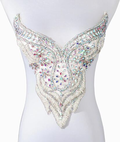 صد اليدوية أحجار الراين DIY الملابس والاكسسوارات زين الخياطة الزجاج الخرز الحجارة كريستال تقليم بقع لتزيين اللباس (الأزرق) in Saudi Arabia