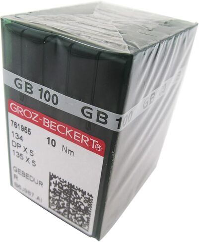 إبرة GROZ-BECKERT في صندوق بلاستيكي شفاف CKPSMS- 100 Groz-Beckert 134 135X5 DPX5 SY1955 إبر ماكينة الخياطة من التيتانيوم Gebedur (حجم الإبرة: DPX5 18/110) in Saudi Arabia