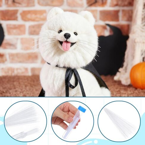 300PCS Simulated Animal Whiskers for Crafts Needle Felting 3 Inches White Craft Animal Whiskers Simulated Cat Whisker for Face Costume and Crafts in Saudi Arabia