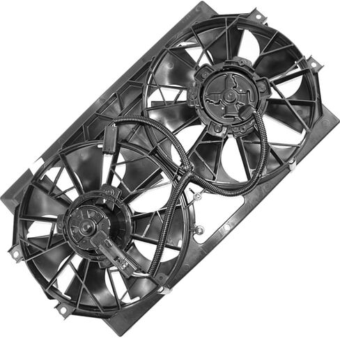 Dual Radiator and Condenser Fan Assembly fits Chrysler Cirrus 1995 1996 1997 1998 1999 2000 fits Dodge Stratus 1995 1996-2000 Replacement 4761507, 4592085, 4592084 1 Piece in Saudi Arabia
