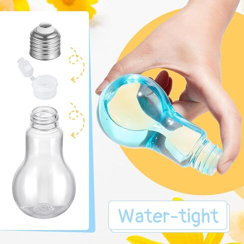 108 Pieces Plastic Fillable Light Bulbs for Candy Crafts Gifts, Decorative Jar Containers with Gold Lids Bulk Small Clear Light Bulb Cups 100 ml for Drinks Party Favors Bulb Vase Ornaments in Saudi Arabia