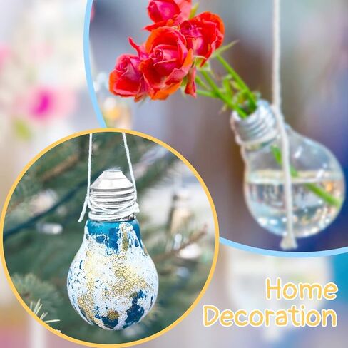 108 Pieces Plastic Fillable Light Bulbs for Candy Crafts Gifts, Decorative Jar Containers with Gold Lids Bulk Small Clear Light Bulb Cups 100 ml for Drinks Party Favors Bulb Vase Ornaments in Saudi Arabia