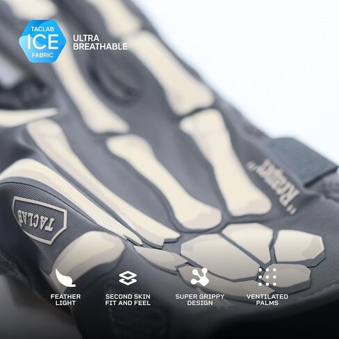 TACLAB Reaper Skeleton Gloves – Ultra-Grip, Breathable Riding Gloves for Motocross, MTB, Dirt Bike, Off-Road, BMX, Cycling – Touchscreen, Lightweight, Snug Fit in Saudi Arabia